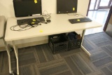 (3) Gray Work Tables - S