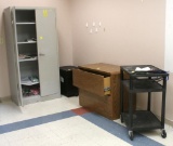 (3) Cabinets & A Rolling Cart - B2