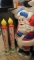 Vintage Santa Display With Holiday Candles - BM