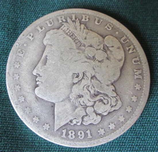 1891-O Morgan Silver Dollar - M