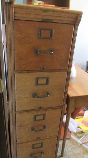 4-Drawer Wood File Cabinet  - B1