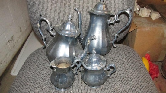 International Silver Co. Tea Pots With Cream & Sugar Dispensers - BM