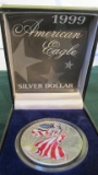 1999 Colored American Eagle Silver Dollar - M