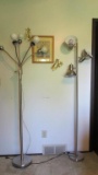 Pair Of Floor Lamps & A Framed Picture - BR3