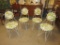 (4) Retro Metal White Chairs - SF-6