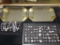 Costume Jewelry - (72) Rings, (5) Necklaces, & (2) Mirrored Trays - FF-B