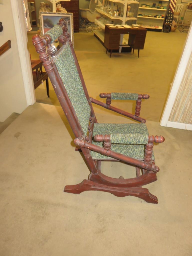 Antique Coil Spring Rocking Chair - SF-5 | Art, Antiques & Collectibles Antiques  Antique Furniture | Online Auctions | Proxibid
