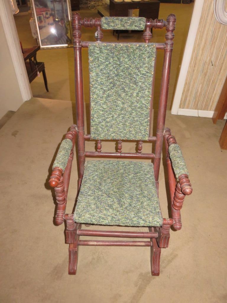 Antique Coil Spring Rocking Chair - SF-5 | Art, Antiques & Collectibles Antiques  Antique Furniture | Online Auctions | Proxibid