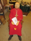 Seated Life-Size Cardinal Priest Mannequin - SF-1