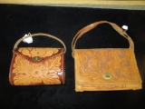 (2) Tooled Leather Purses - FF-B