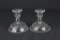 (2) Imperial Glass Candlewick Cut Candleholders  - W