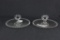 (2) Imperial Glass Candlewick Heart Shaped Handle Mint Dish - W