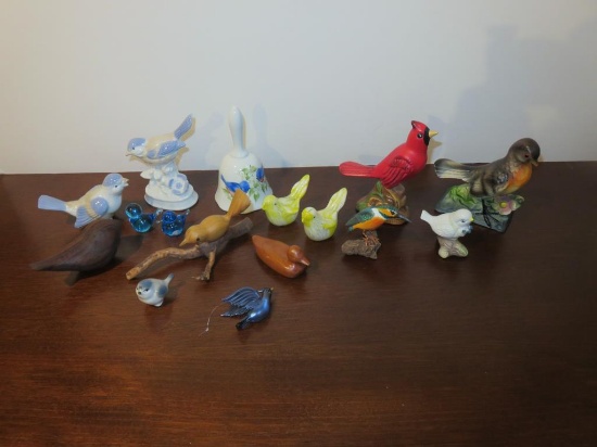 (16) Bird Figurines - W