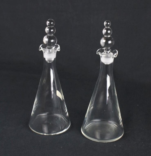 Imperial Glass Candlewick Vinegar & Oil Bottles  - W