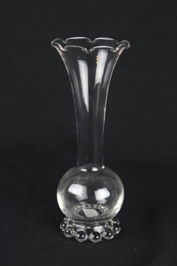 Lot Imperial Glass Candlewick Ruffled Top Vase W Proxibid