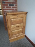 Oak Wood Filing Cabinet - W