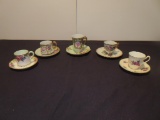 (5) Sets Of Ceramic Tea Cups & Saucers - W