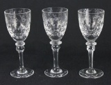 (3) Stemmed Cordials  - W