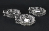 (6) Imperial Glass Candlewick Bridge Coaster Ashtrays  - W