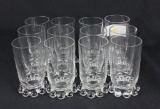 (12) Imperial Glass Candlewick Straight Sided Juice Glasses  - W