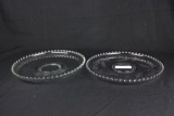 (2) Imperial Glass Candlewick Low Float Bowls  - W