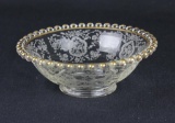 Imperial Glass Candlewick Small Bowl Gold Beads  - W