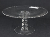 Imperial Glass Candlewick Tall Footed Cake Stand  - W