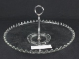 Imperial Glass Candlewick Tid Bit Tray With Handle  - W
