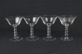 (4) Pieces Imperial Glass Candlewick Dessert Dishes  - W