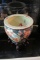Hand Painted Oriental Fishbowl Planter  - M