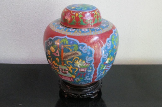 Cloisonne Jar & Lid  - M