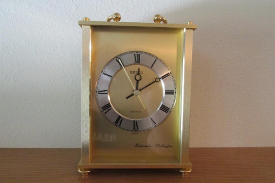 West Minster Whittington Brass Mantle Clock - M