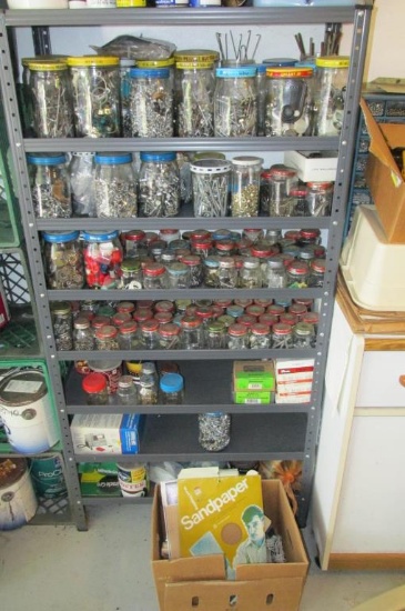 Jars Of Nails, Nuts, Bolts, Fasteners, & Misc. - G