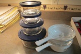 Glass Dishes With Lids & Corningware