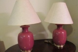 (2) Lamps With Four Drawer File Cabinet And Rolling Stool