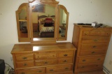 Queen Wood Bedroom Set  - MB