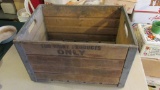 Antique Borden's Wood Crate - G