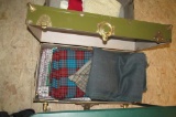 (2) Green Military Trunk With Linens  - U