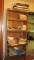 Wood Shelving Unit & Contents - BM