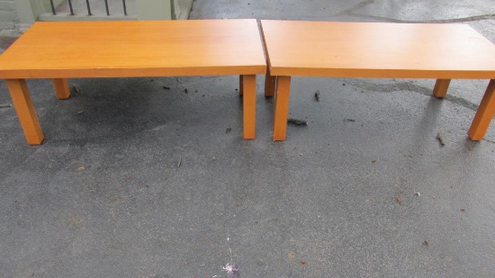 Set Of (2) Wood Coffee Tables - G