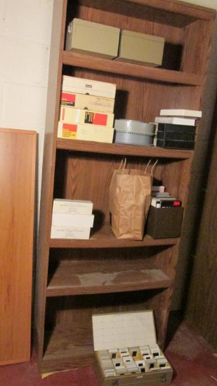 Wood Shelving Unit & Contents - BM