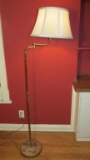 Brass Finished Swing Arm Floor Lamp - LR