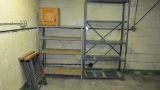 (2) Shelving Units, Sawhorses & Wall Cabinet - BM