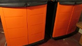 Pair Of Black & Decker Rolling Heavy Duty Plastic Tool Cabinets - BM