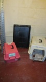 (2) Cat Carriers, (1) Small Dog Metal Crate - BM