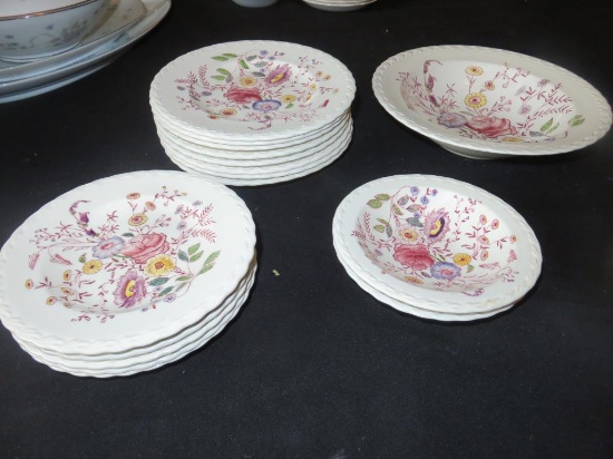 16-Piece Vernon Kilns Handpainted Chintz China Set - DR