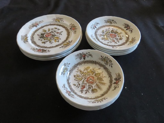 12-Piece Brown Floral Rosedale Wood & Sons China Set - DR | Art, Antiques &  Collectibles Glass & Pottery China | Online Auctions | Proxibid