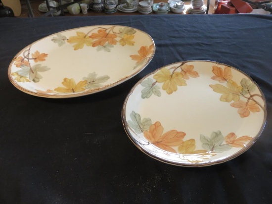 (2) "October" Franciscan Dinnerware Oval Platters  - LR