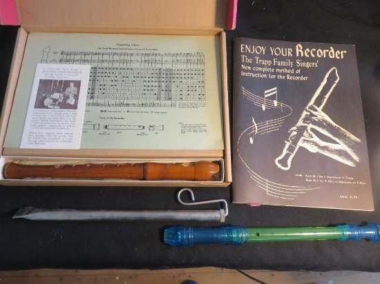 Barooue German Wood Recorder & (2) Mouth Instruments - DR