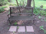 Cast Iron & Wood Outdoor Bench - Y